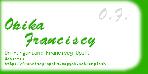opika franciscy business card